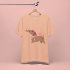 Mommy’s Dachshund Tee – Cute Dog with Rose “For Mom” Shirt