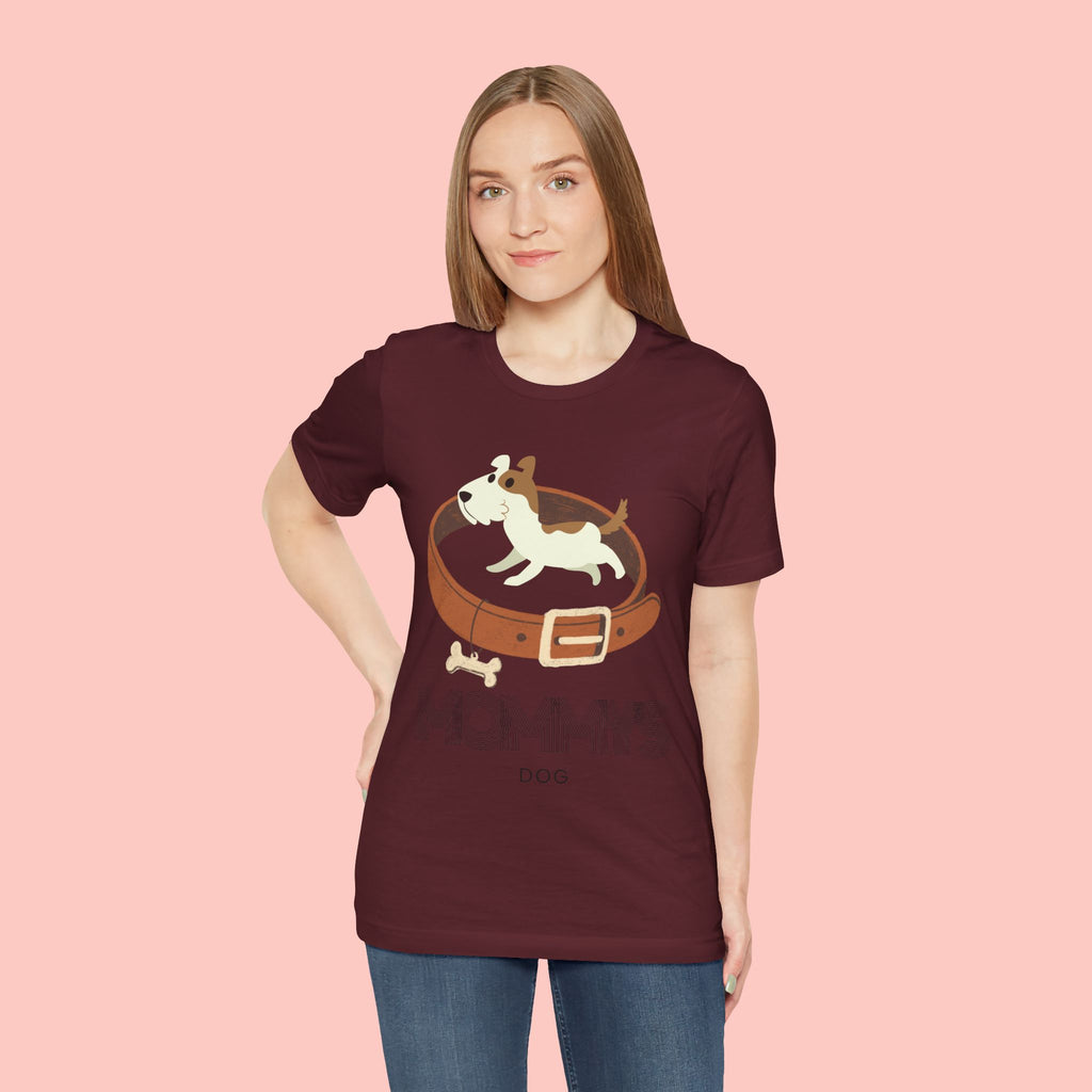 Mommy's Dog T-Shirt – Cute Puppy & Collar Graphic Tee for Dog Moms