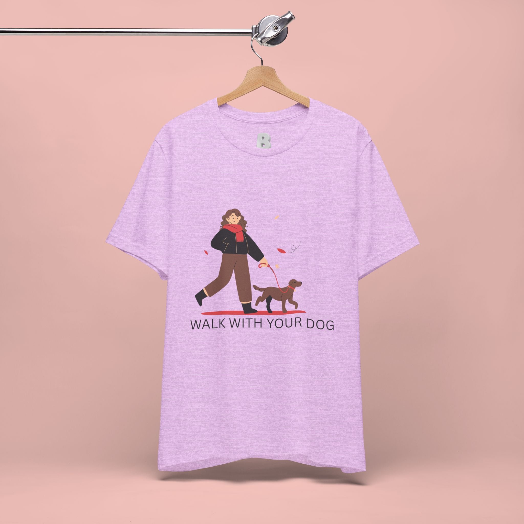 Walk With Your Dog Tee — Cute Dog Walking Graphic T-Shirt