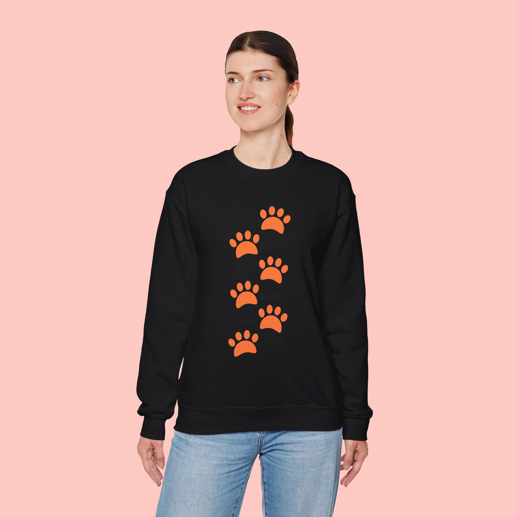 Dog Mom Paw Print Sweatshirt — Cute Pet Lover Crewneck