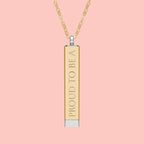 Hidden Message Sliding Bar Necklace — Engravable Secret Message Pendant
