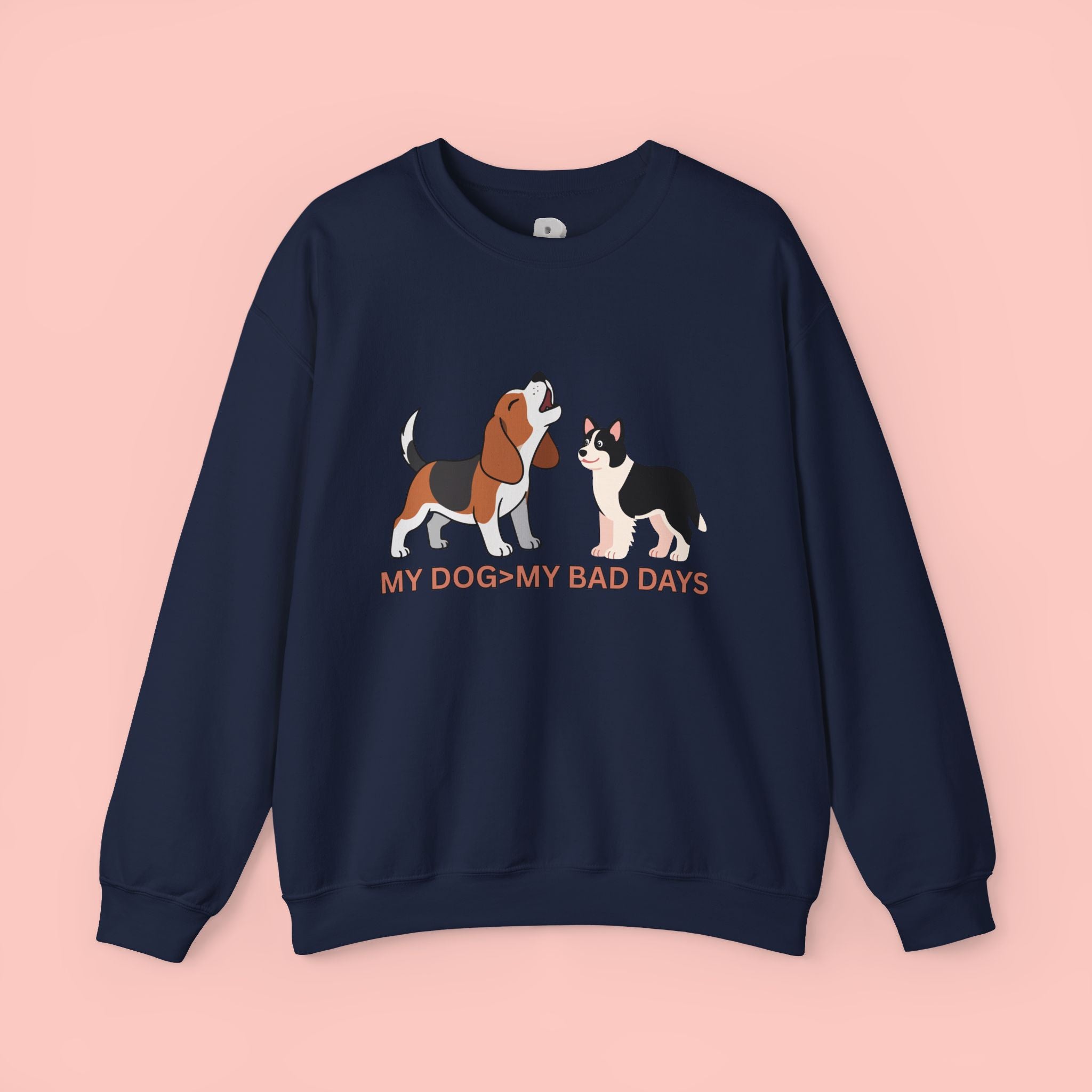 My Dog My Bad Days Sweatshirt – Cute Beagle & Corgi Crewneck for Dog Lovers