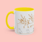 I Love Dogs Accent Coffee Mug — Gold Leaf Dog Lover Ceramic Mug (11oz & 15oz)
