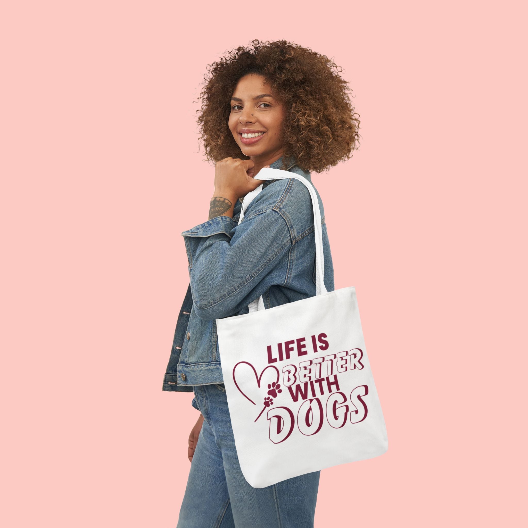 Life Is Better With Dogs Canvas Tote Bag