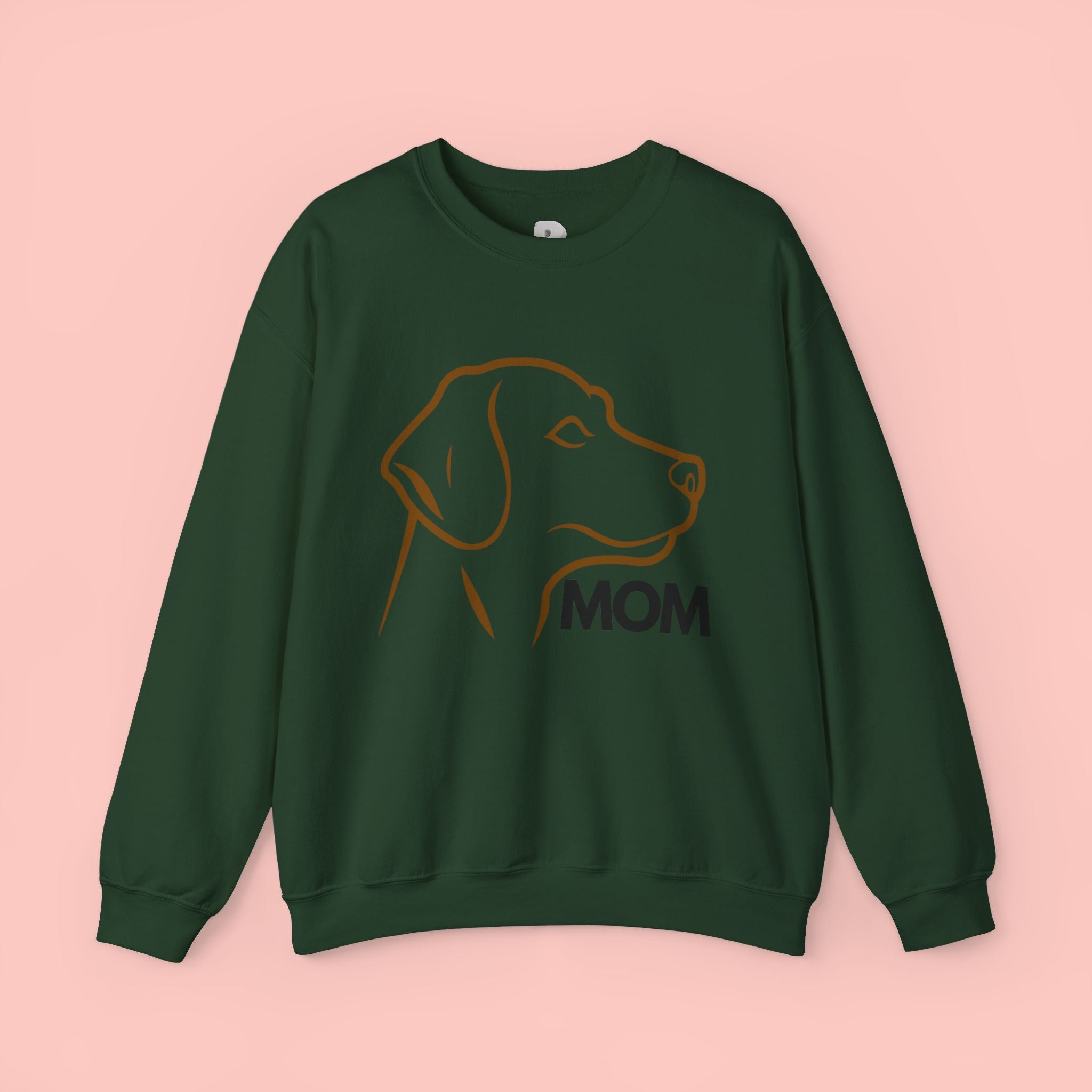 Dog Mom Crewneck Sweatshirt – Minimalist Labrador Outline
