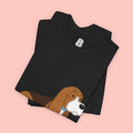 Dog Mom T‑Shirt — Cute Basset Hound I Love My Dog Mom Tee