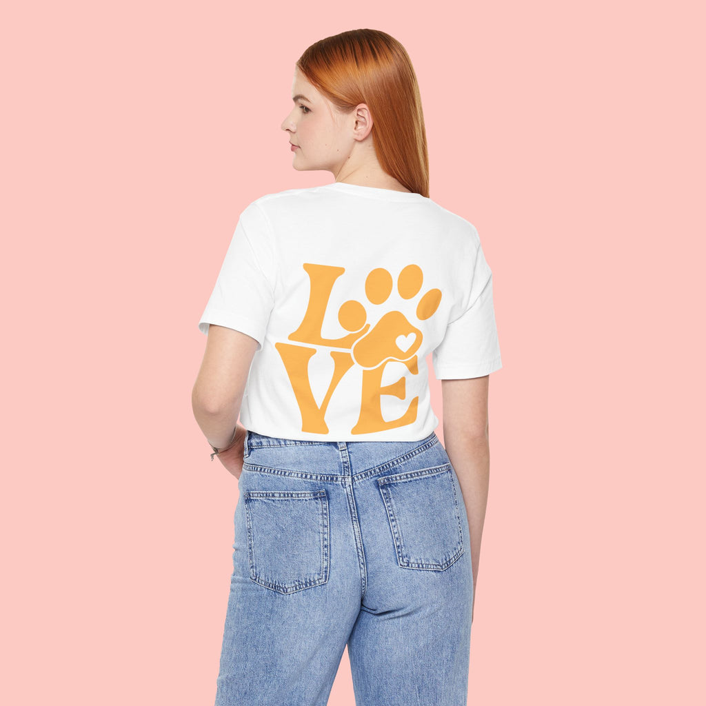 Love Paw Graphic Tee — Pet Lover T‑Shirt (LOVE with Paw Print)