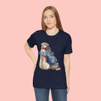 Cuddles Over Everything Tee — Boy Hugging Dog Animal Lover T-Shirt