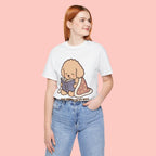 Paw Prints On My Soul T‑Shirt — Cute Reading Puppy Graphic Tee