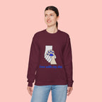 Dog Lover Crewneck Sweatshirt — "Love with my dog." Paw & Hold Graphic