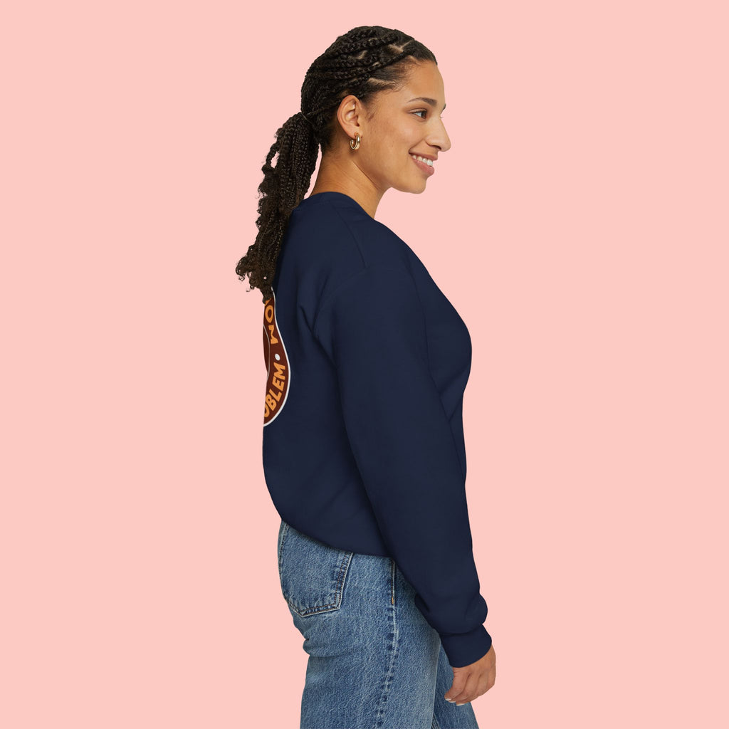 Proud Dog Mom Crewneck Sweatshirt — “No Kids, No Problem” Graphic