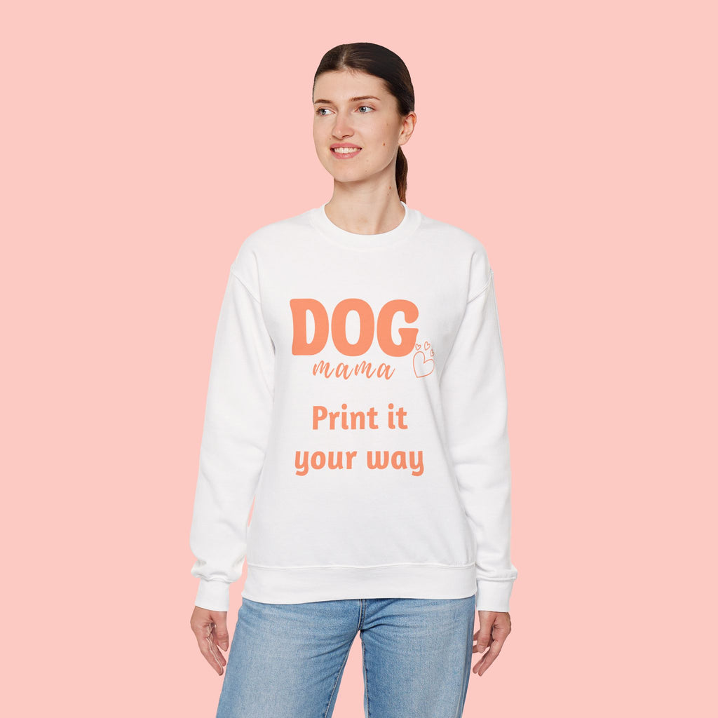 Dog Mama Crewneck Sweatshirt — Customizable “Dog Mama” Graphic