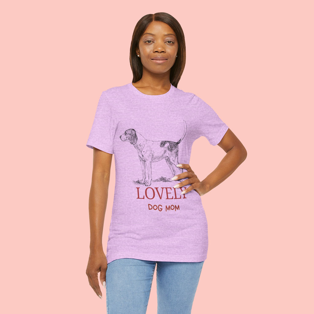 Lovely Dog Mom T-Shirt — Vintage Sketch Dog Graphic Tee