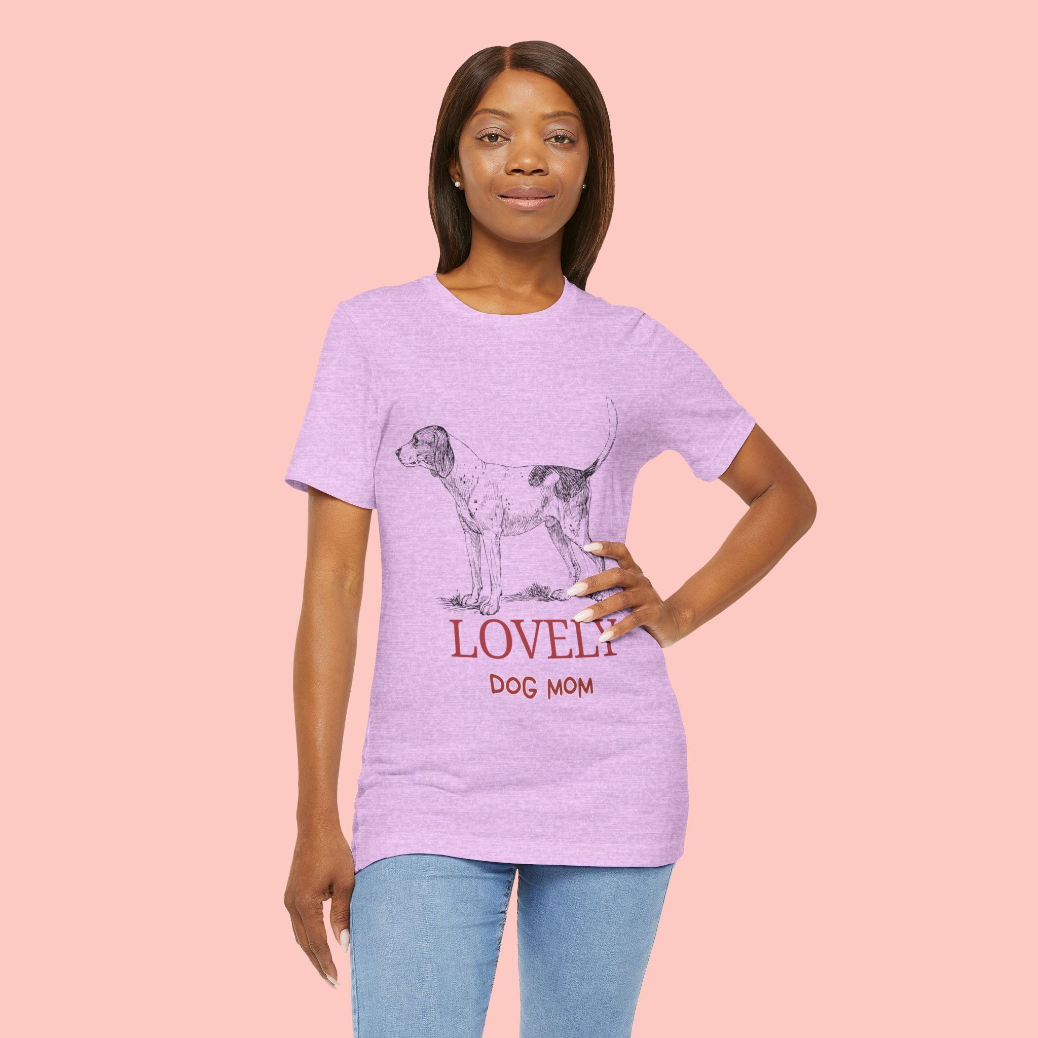 Lovely Dog Mom T-Shirt — Vintage Sketch Dog Graphic Tee