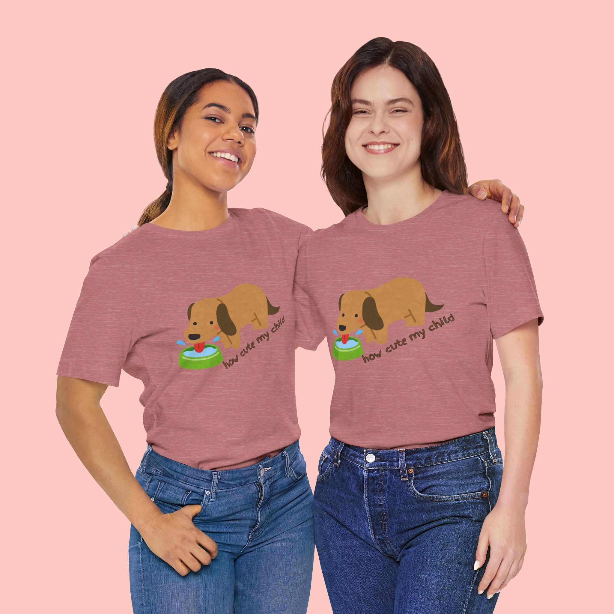 Dog T-Shirt — Cute Dachshund "how cute my child" Graphic Tee
