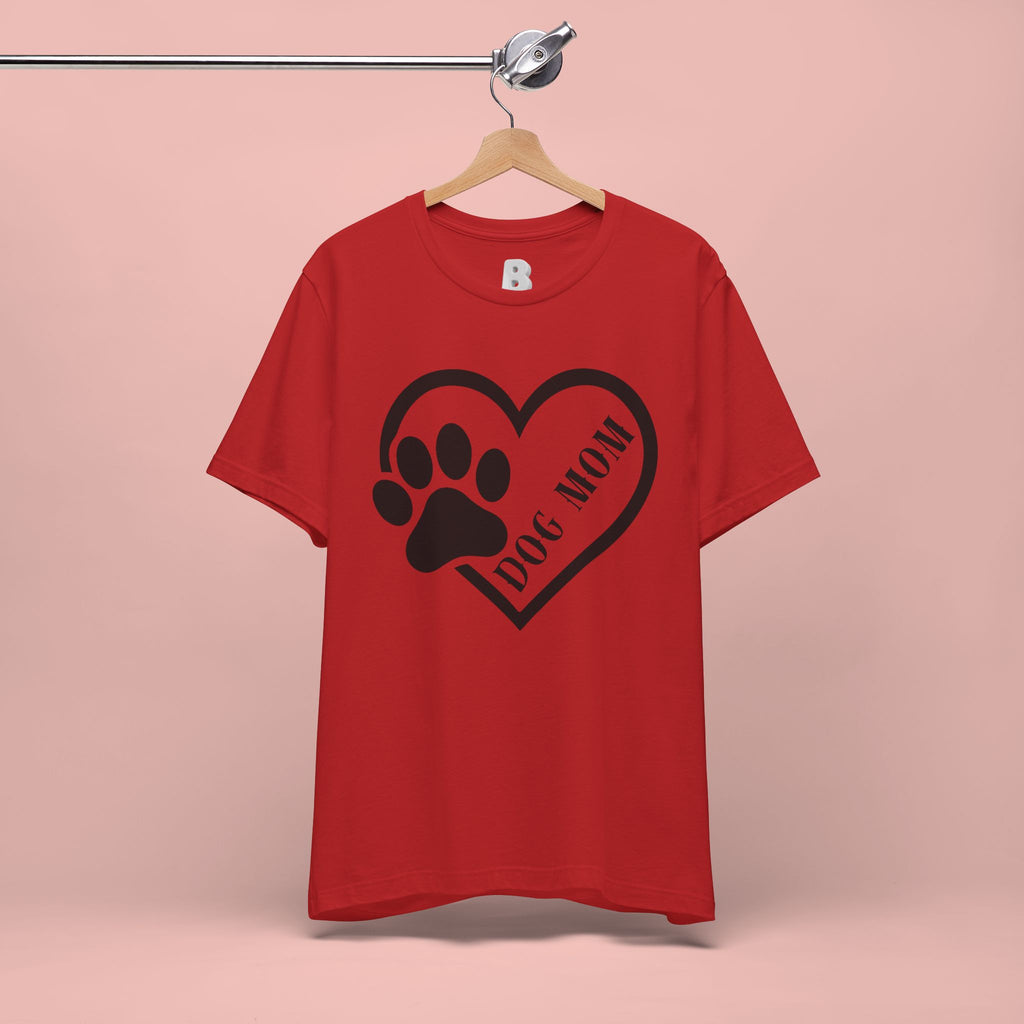 Dog Mom Heart Paw T-Shirt