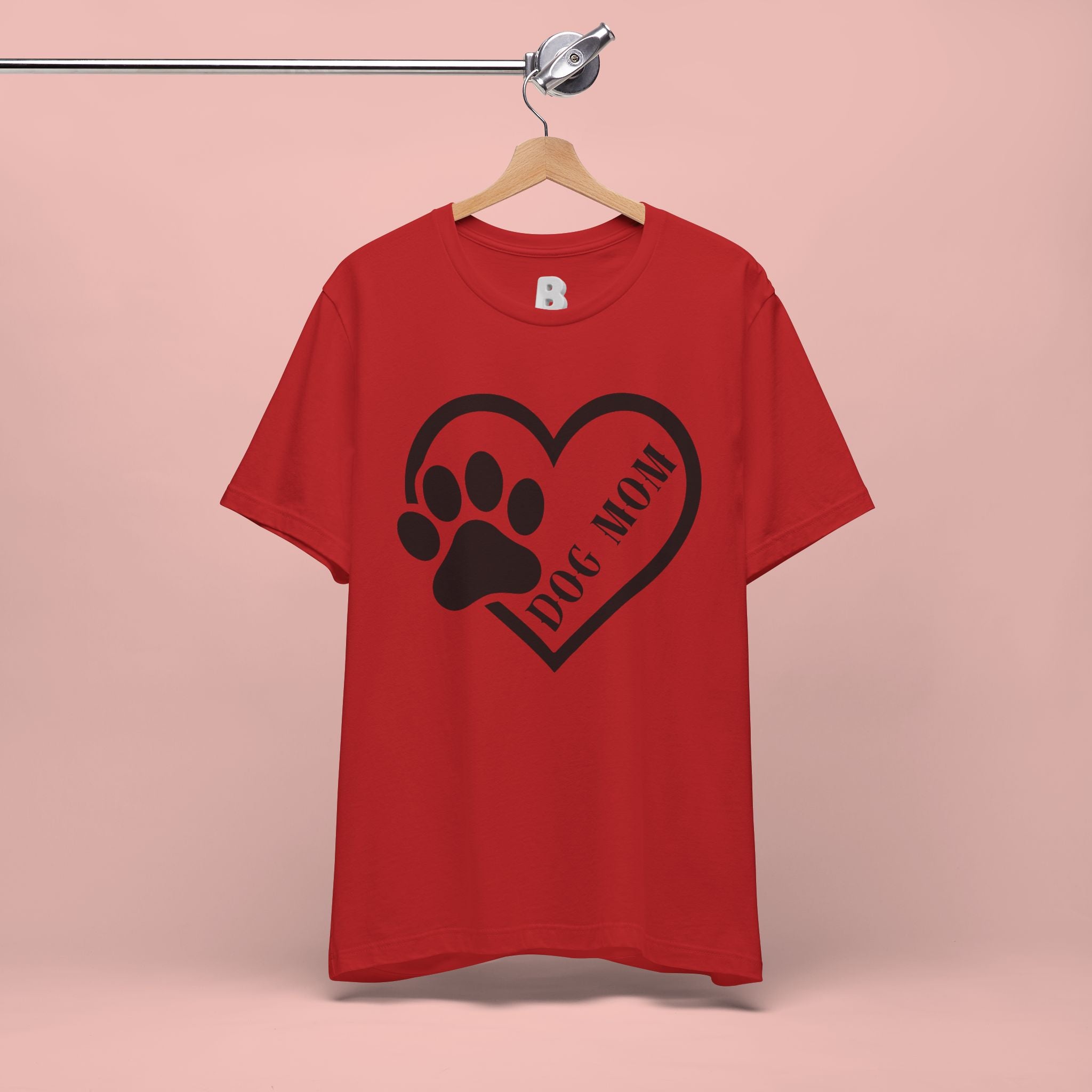 Dog Mom Heart Paw T-Shirt