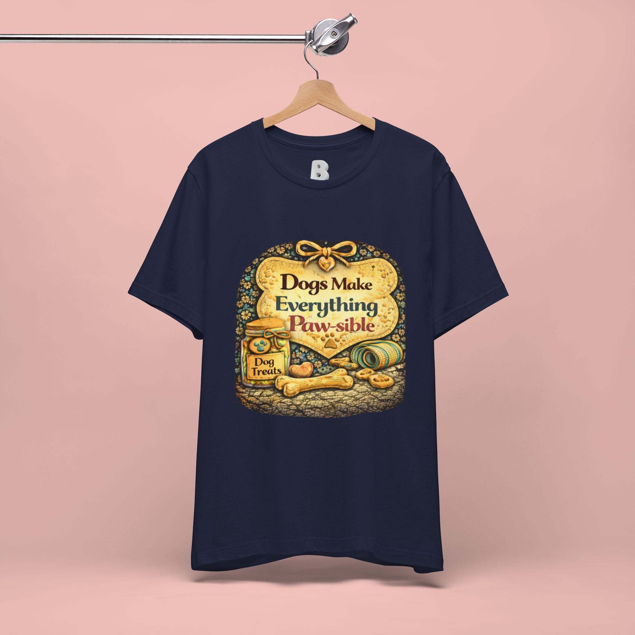 Dog Lover T‑Shirt – "Dogs Make Everything Paw‑sible" Vintage Pet Rescue Tee