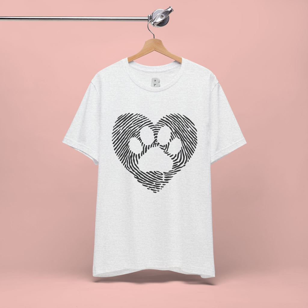 Fingerprint Heart Paw T-Shirt — Dog Paw Love Tee