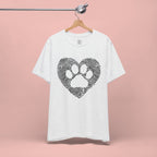Fingerprint Heart Paw T-Shirt — Dog Paw Love Tee