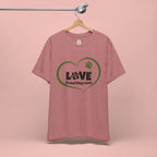 Dog Mom Love T-Shirt — "LOVE Proud Dog Mom" Heart Paw Tee