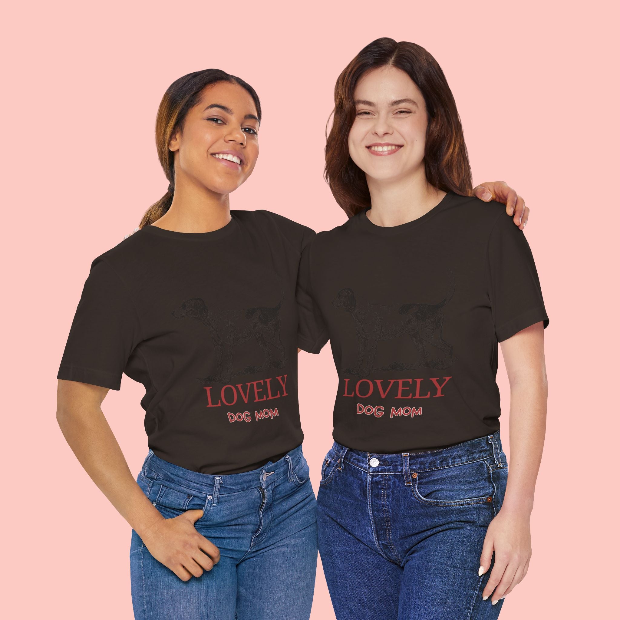 Lovely Dog Mom T-Shirt — Vintage Sketch Dog Graphic Tee