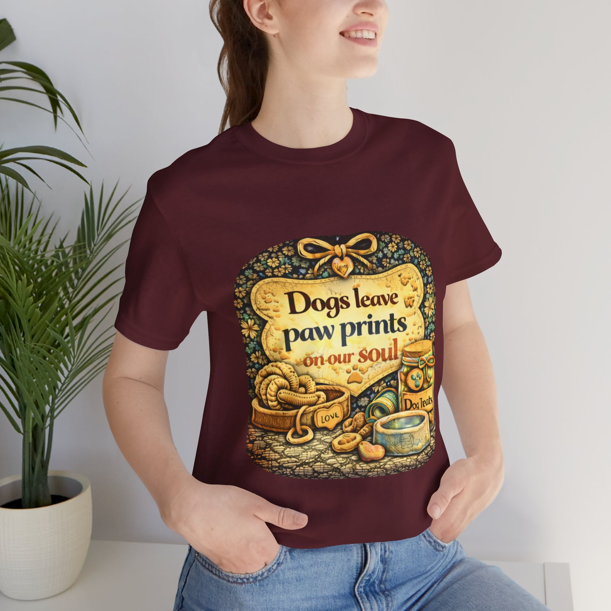 Dogs Leave Paw Prints Tee – Vintage Pet Lover T‑Shirt