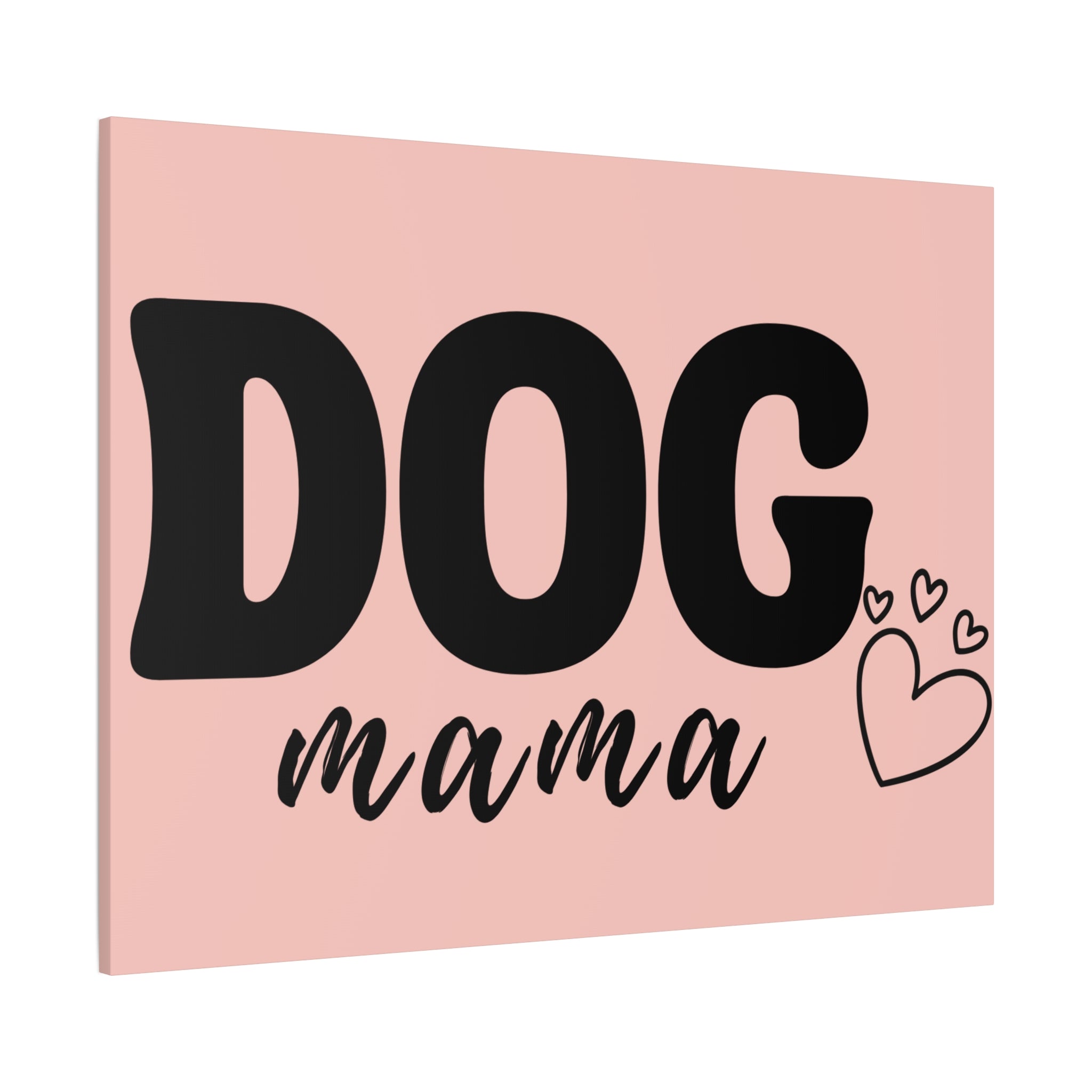 Dog Mama Pink Canvas Wall Art — Heart Pet Mom Decor