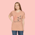 Dog Cuddle Tee – "Would Rather Cuddle My Dog" Paw Print Floral T-Shirt