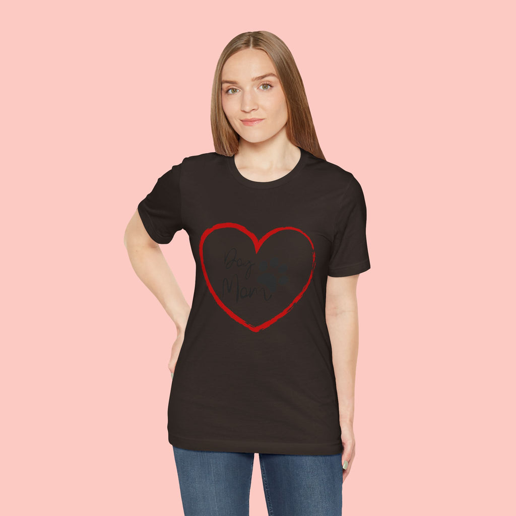 Dog Mom Heart Paw T‑Shirt