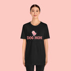 Dog Mom T-Shirt — Pink Paw Graphic Tee for Dog Lovers