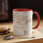 I Love Dogs Accent Coffee Mug — Gold Leaf Dog Lover Ceramic Mug (11oz & 15oz)