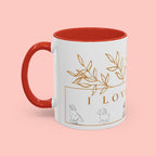 I Love Dogs Accent Coffee Mug — Gold Leaf Dog Lover Ceramic Mug (11oz & 15oz)