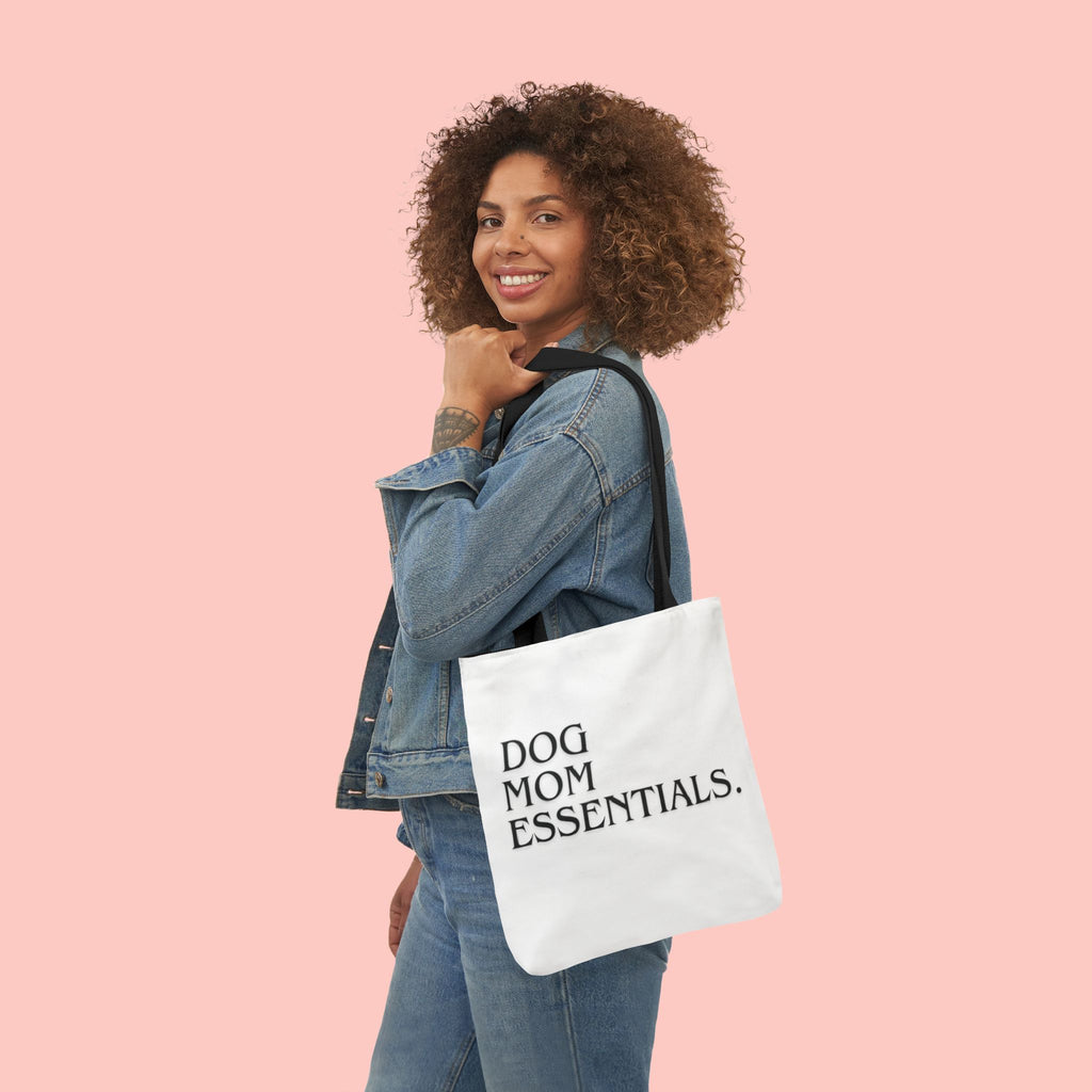 Dog Mom Essentials Canvas Tote — Funny Dog Mom Gift Tote Bag