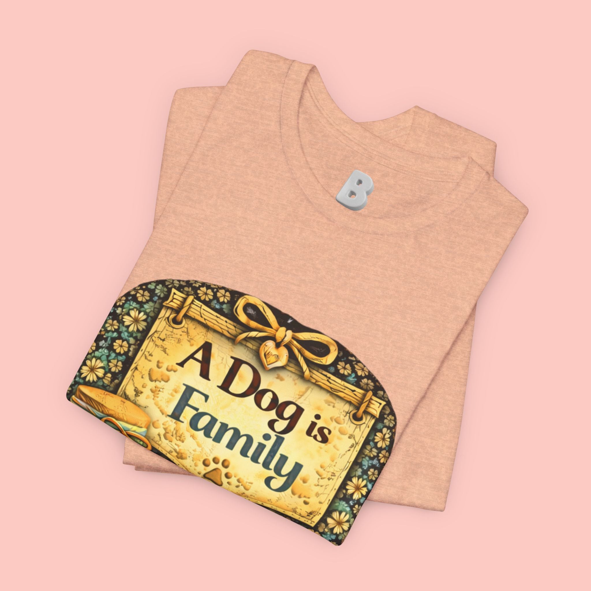 A Dog Is Family T-Shirt - Vintage Pet Lover Tee