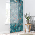 Paw Print Window Curtain – Teal Pet-Themed Drapery