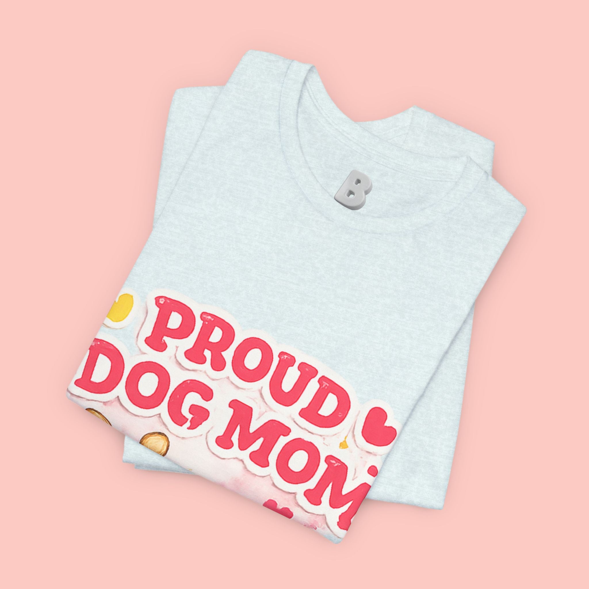 Proud Dog Mom Tee – Floral Retro Heart Design
