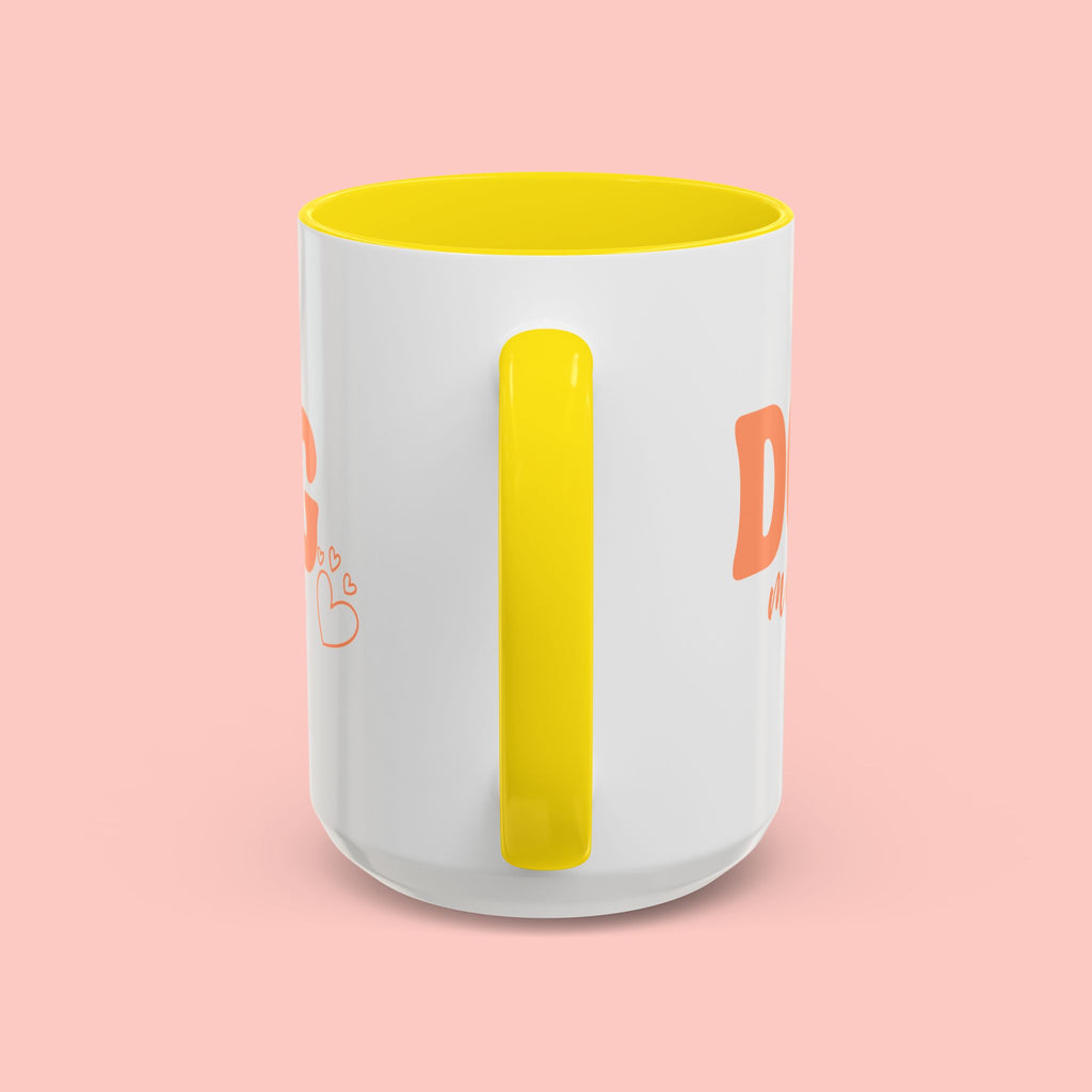 Dog Mama Coffee Mug — Cute Heart Accent Ceramic Mug (11/15 oz)