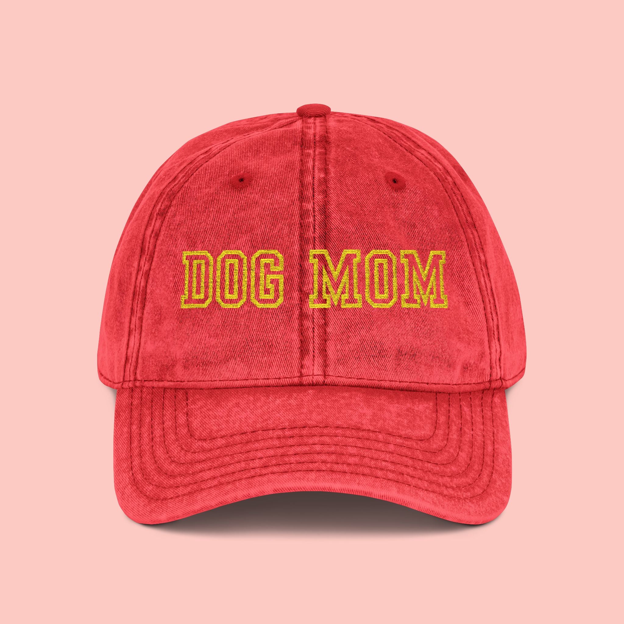 Dog Mom Vintage Embroidered Cap