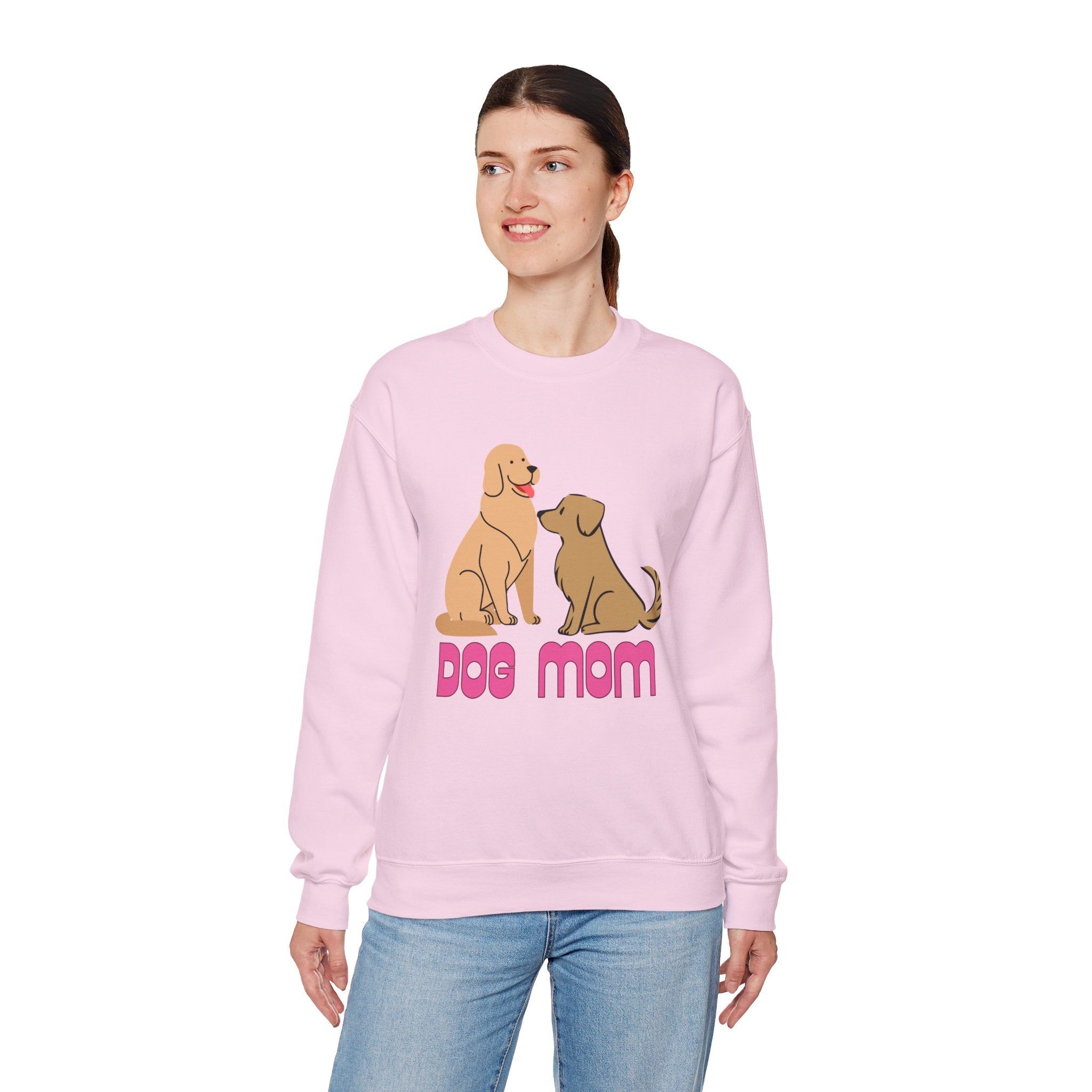 Dog Mom Sweatshirt — Cute Cartoon Dogs "Dog Mom" Crewneck