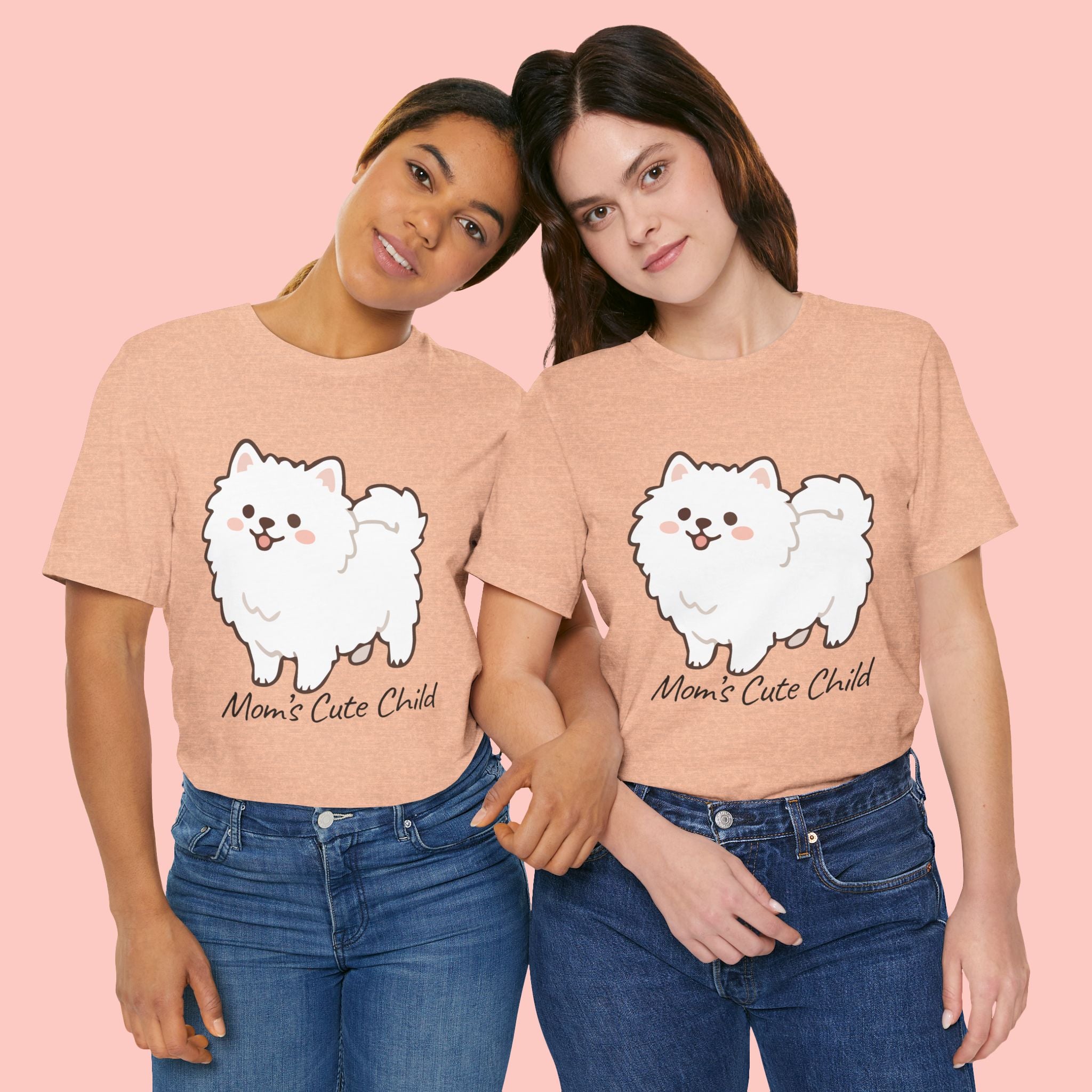 Cute Fluffy Pomeranian Tee — "Mom's Cute Child" Dog T-Shirt