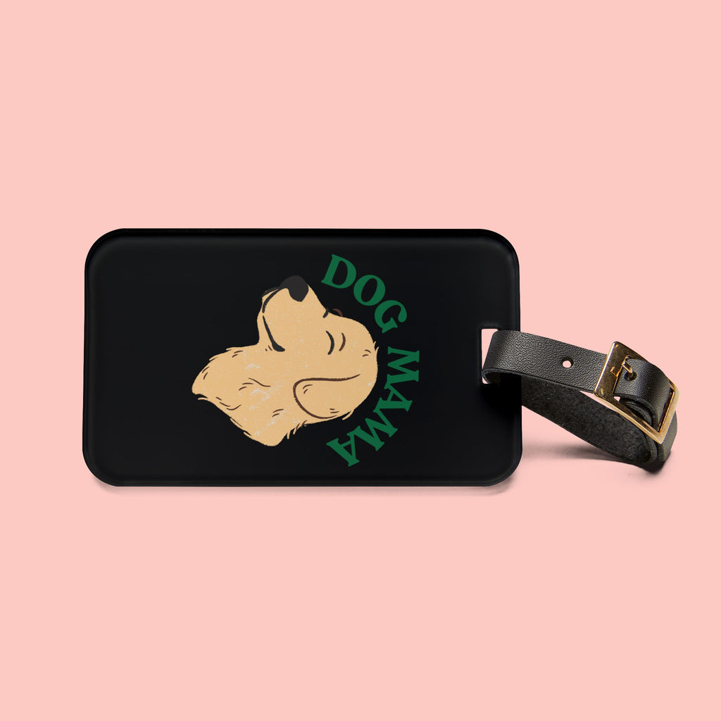 Dog Mama Luggage Tag – Cute Golden Retriever ID Tag for Dog Lovers