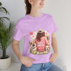 Dog Mom T-Shirt - Cute Woman with Dogs Graphic Tee