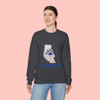 Dog Lover Crewneck Sweatshirt — "Love with my dog." Paw & Hold Graphic
