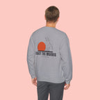 Enjoy the Morning Crewneck Sweatshirt — Dog & Sunrise Graphic