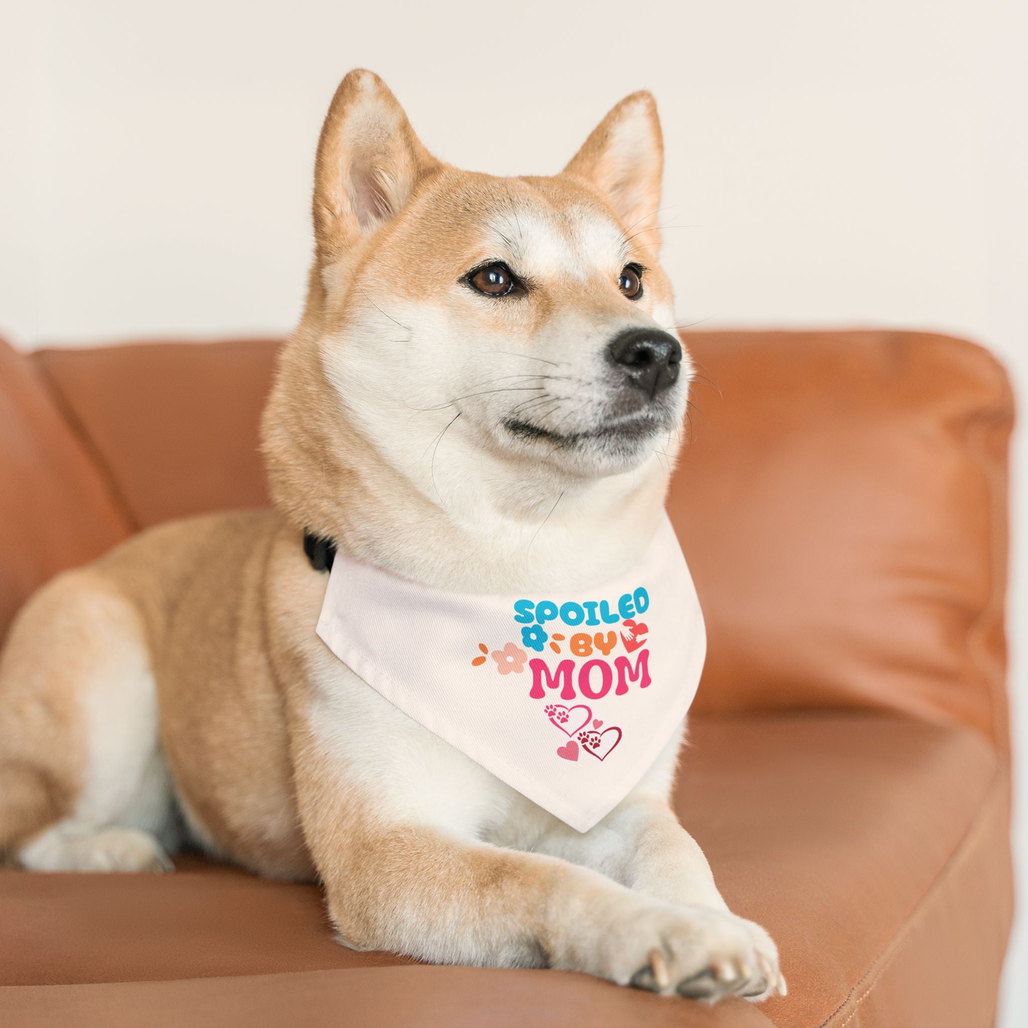Spoiled by Mom Pet Bandana Collar — Cute Dog & Cat Accessory for Pet Moms