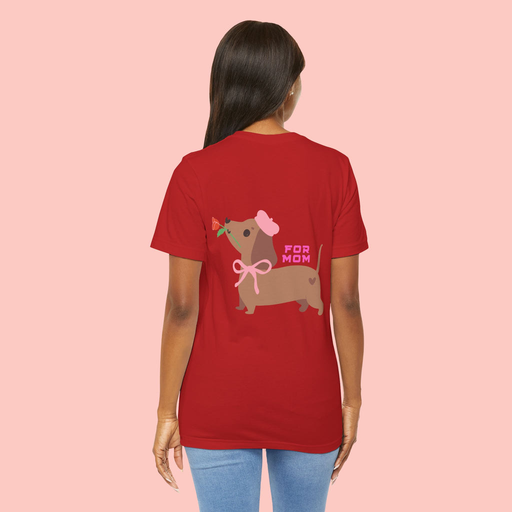 Dachshund Mother's Day Tee — 'For Mom' Cute Dog Graphic Shirt
