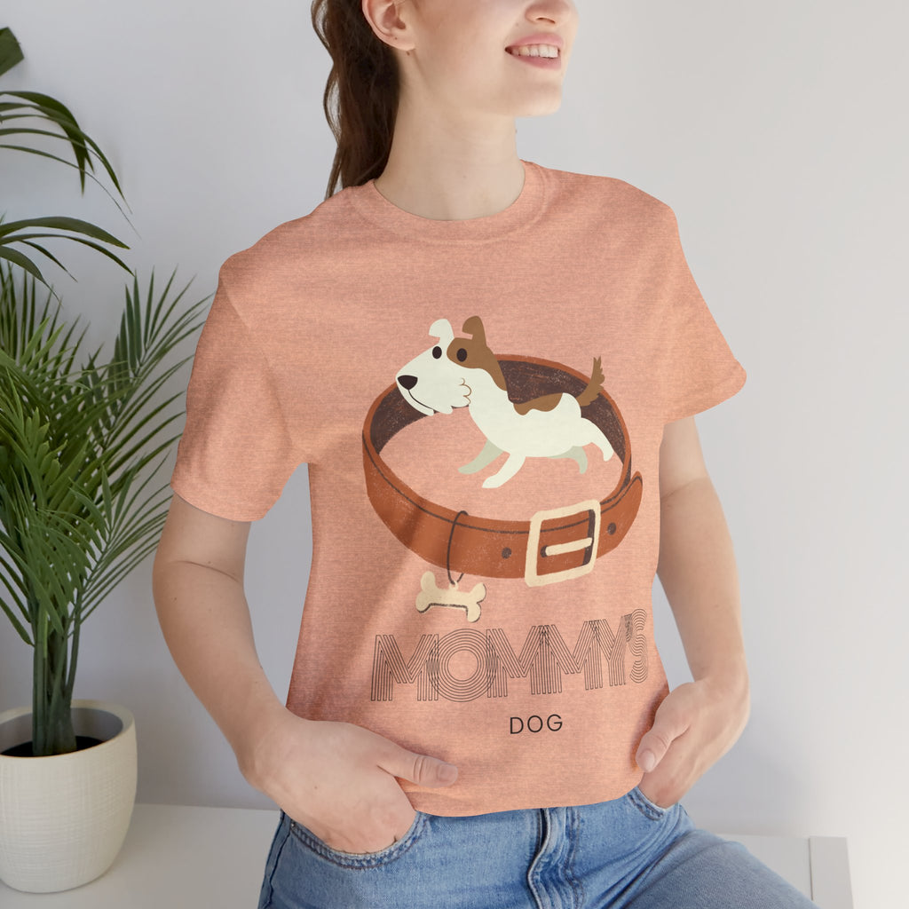 Mommy's Dog T-Shirt – Cute Puppy & Collar Graphic Tee for Dog Moms