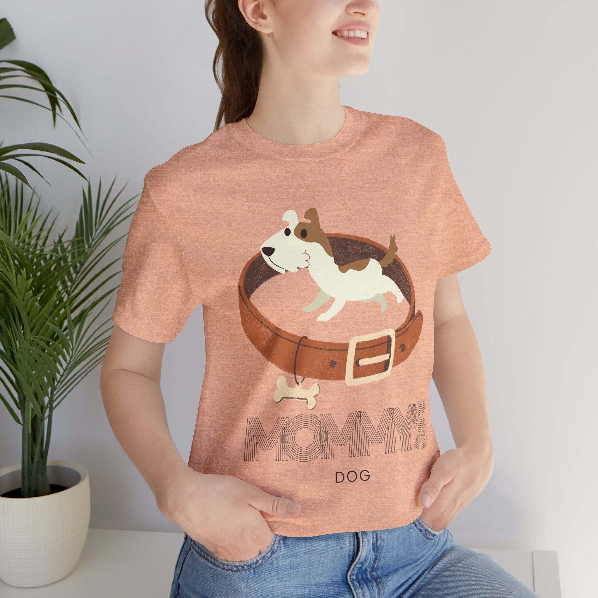 Mommy's Dog T-Shirt – Cute Puppy & Collar Graphic Tee for Dog Moms