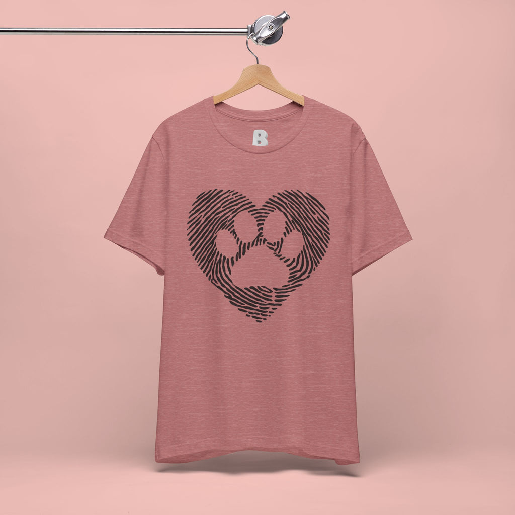Fingerprint Heart Paw T-Shirt — Dog Paw Love Tee